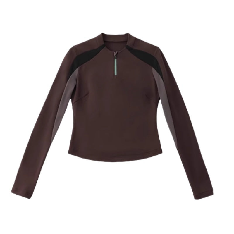 Color-Block Slim-Fit Sports Long Sleeve